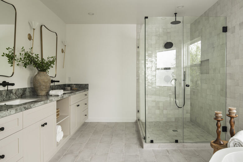 Primary bath double vanity